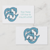 Blaue Delphine, die Thunder_Cove umkreisen Visitenkarte (Vorne/Hinten)