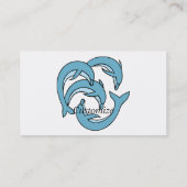 Blaue Delphine, die Thunder_Cove umkreisen Visitenkarte (Rückseite)
