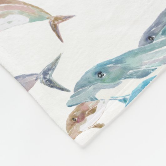 Blaue Delphine Fleecedecke (Ecke)