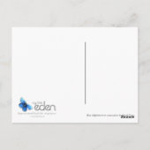 Blaue Delphine in Aquarellkartons Postkarte (Rückseite)