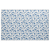 Blaue Delphine Jumping Pattern auf Grau Stoff (Fat Quarter (45,7 x 55,9 cm))