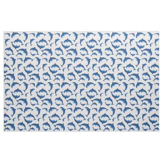 Blaue Delphine Jumping Pattern auf Grau Stoff (Fat Quarter (45,7 x 55,9 cm))