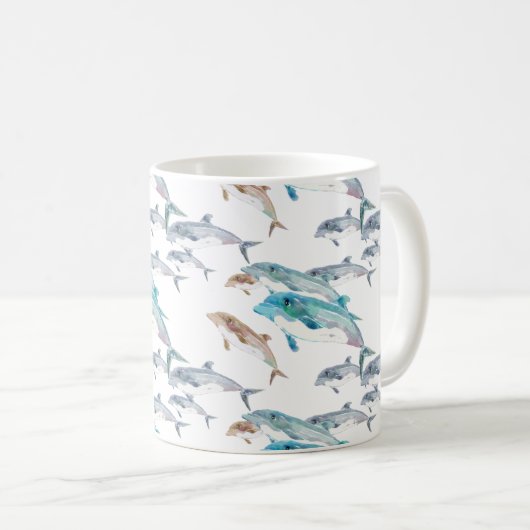 Blaue Delphine Kaffeetasse (VorderseiteRechts)