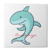 Blaue Delphine springen Thunder_Cove Fliese (Vorderseite)