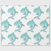 Blaue Delphine springen Thunder_Cove Geschenkpapier (Flach)