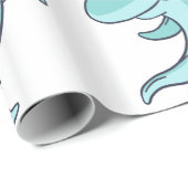 Blaue Delphine springen Thunder_Cove Geschenkpapier (Rolleneckpunkt)