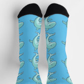 Blaue Delphine springen Thunder_Cove Socken (Oben)