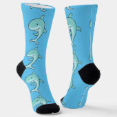 Blaue Delphine springen Thunder_Cove Socken (Gewinkelt)