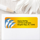 Blaue Delphine tanzen in der tropischen Sonne (Insitu)