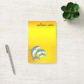 Blaue Delphine tanzen in der tropischen Sonne Post-it Klebezettel (Büro)