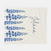 Blaue Delphinium-Blume im Juli Fleecedecke (Vorderseite (Horizontal))