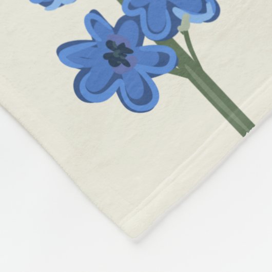 Blaue Delphinium-Blume im Juli Fleecedecke (Ecke)