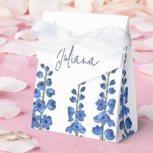 Blaue Delphinium-Blume im Juli Geschenkschachtel
