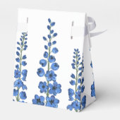 Blaue Delphinium-Blume im Juli Geschenkschachtel (Rückseite)