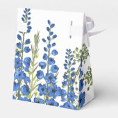 Blaue Delphinium-Blume im Juli Geschenkschachtel (Rückseite)