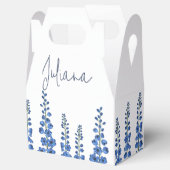 Blaue Delphinium-Blume im Juli Geschenkschachtel (Geöffnet)