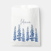 Blaue Delphinium-Blume im Juli Geschenktütchen (Vorderseite)