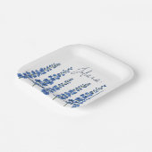 Blaue Delphinium-Blume im Juli Pappteller (Gewinkelt)