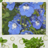 Blaue Delphinium-Blume Küchentuch (Gefaltet)