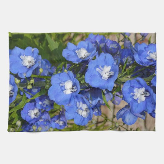 Blaue Delphinium-Blume Küchentuch (Horizontal)
