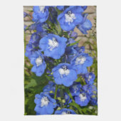 Blaue Delphinium-Blume Küchentuch (Vertikal)