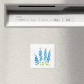 Blaue Delphinium-Blume Magnet (In Situ (Geschirrspüler))