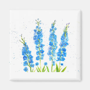 Blaue Delphinium-Blume Magnet