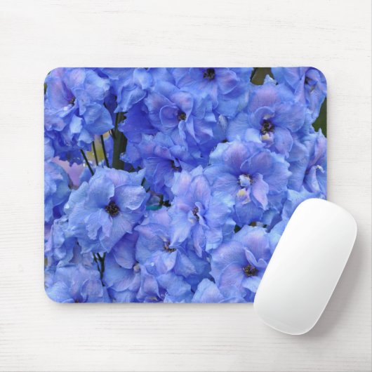 Blaue Delphinium-Blume Mousepad (Mit Mouse)