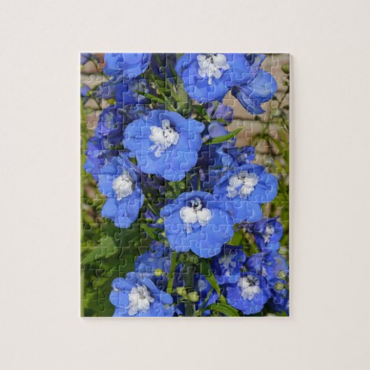 Blaue Delphinium-Blume Puzzle (Vertikal)