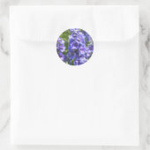 Blaue Delphinium-Blume Runder Aufkleber (Tasche)