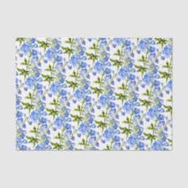 Blaue Delphinium-Blume Seidenpapier
