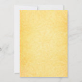 Blaue Delphinium-Blumen, die Einladungs-Gold Einladung (Rückseite)