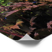 Blaue Delphinium-Gartenanlage und griechische Gött Poster (Ecke)