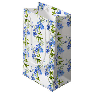 Blaue Delphinium-Hochzeit gemustert Kleine Geschenktüte