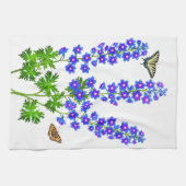 Blaue Delphinium Larkspur Blumen-Amerikaner MoJo Handtuch (Horizontal)