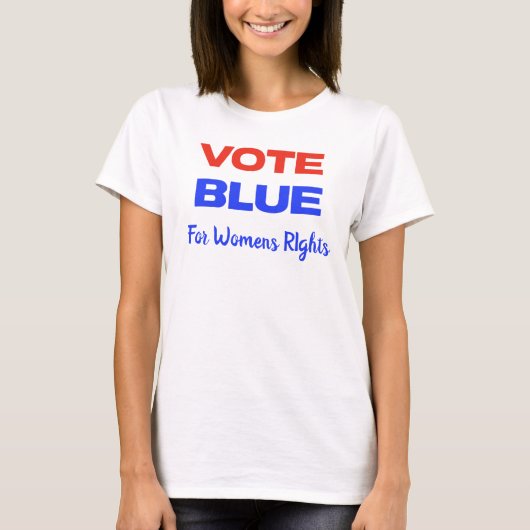 Blaue Demokratische Politische Rote Blaue Frauen w T-Shirt (Vorderseite)