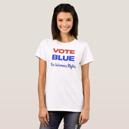 Blaue Demokratische Politische Rote Blaue Frauen w T-Shirt (Vorne ganz)