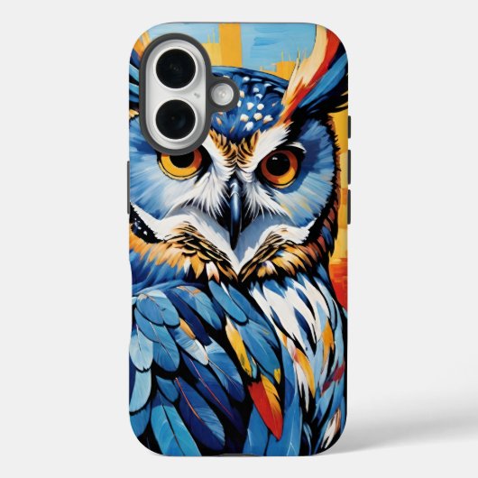 Blaue Denim-Eule Case-Mate iPhone Hülle (Rückseite)