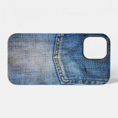 Blaue Denim iPhone Hülle (Rückseite (Horizontal))