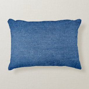 Blaue Denim-Jeans Dekokissen