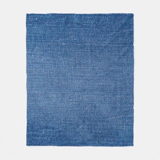 Blaue Denim-Jeans Fleecedecke (Vorderseite)