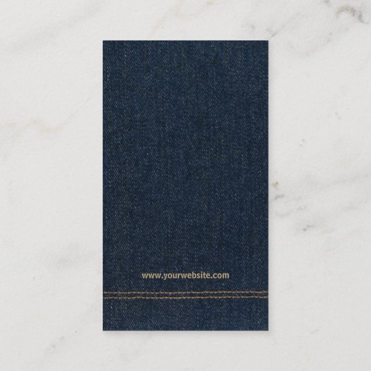 Blaue Denim-Jeans-Visitenkarte Visitenkarte (Rückseite)