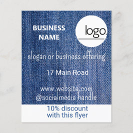 BLAUE DENIM LOGO BUSINESS MARKETING PROMOTIONAL FLYER