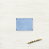 blaue Denim Post-it Klebezettel (Auf Schreibtisch)