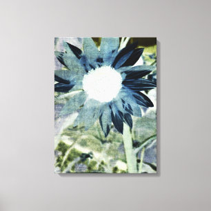 Blaue Denim-Sonnenblume-Leinwand Leinwanddruck