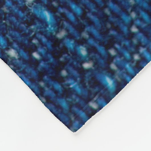Blaue Denim-Textur mit Naht der Naht, Jeans Fleecedecke (Ecke)