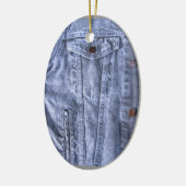 Blaue Denim ~ Verzierung Keramikornament (Links)