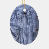 Blaue Denim ~ Verzierung Keramikornament (Hinten)
