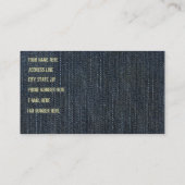 Blaue Denim-Visitenkarte Visitenkarte (Rückseite)