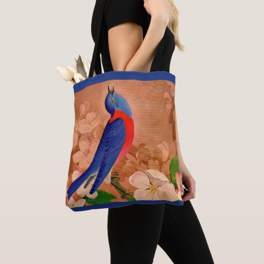 Blaue des Glücksdrucks Tasche (Von Nahem)